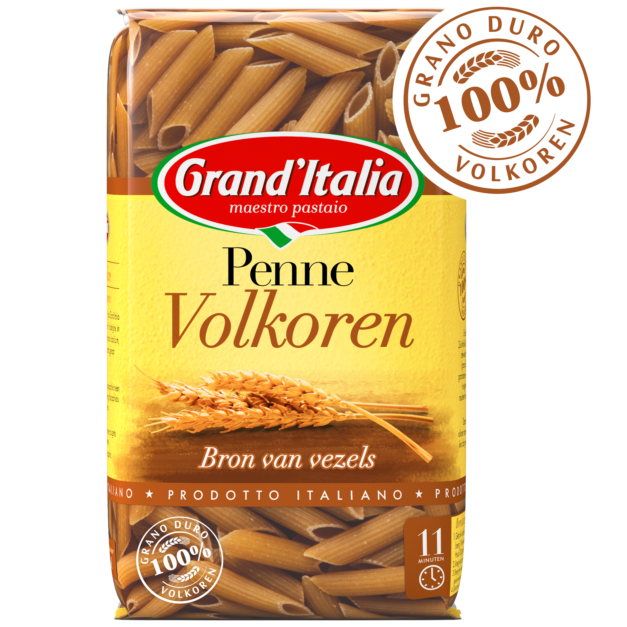 Pasta Penne Volkoren 500g claim Grand'Italia